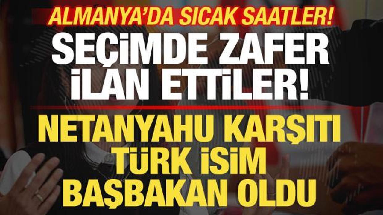 Almanya'da sıcak saatler! Seçimde zafer ilan ettiler! Türk isim Başbakan oldu