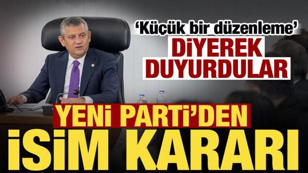 YENİ Parti'nin isminde değişiklik sinyali: Küçük bir düzenleme...