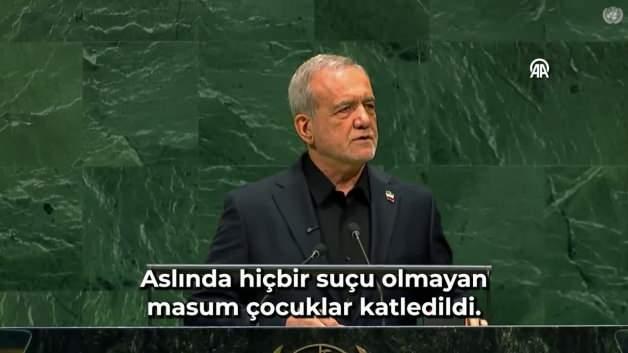 "Asıl terörist onlar" Pezeşkiyan konuştu, ABD heyeti dayanamayıp salonu terk etti