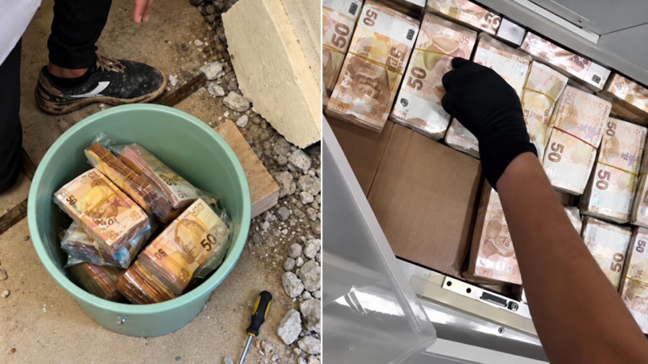 Milyonlarca avroluk vurgun: Duvarlardan ve fayanslardan para fışkırdı