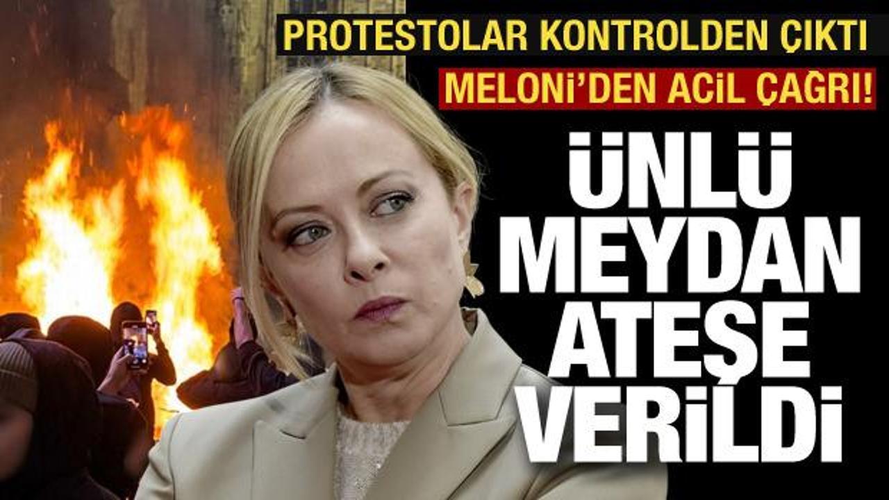 İsyan ateşi büyüyor: Milano'daki ünlü meydan ateşe verildi