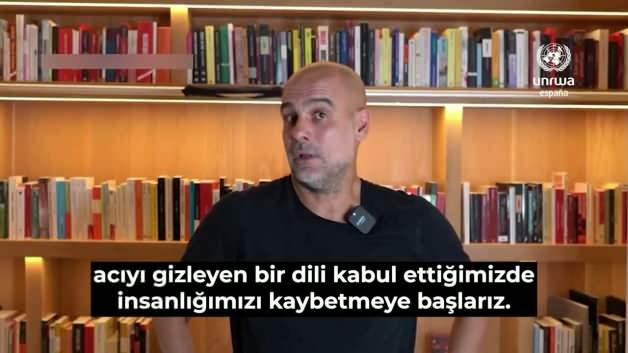 Dünyaca ünlü teknik adam Pep Guardiola'dan Filistin'e destek: Susmayacağız