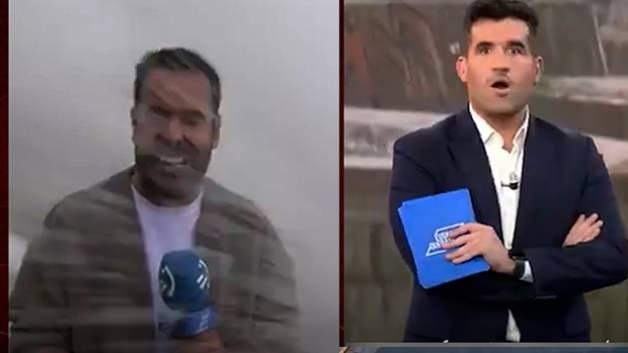 İspanya'da canlı yayında dev dalga muhabiri yuttu