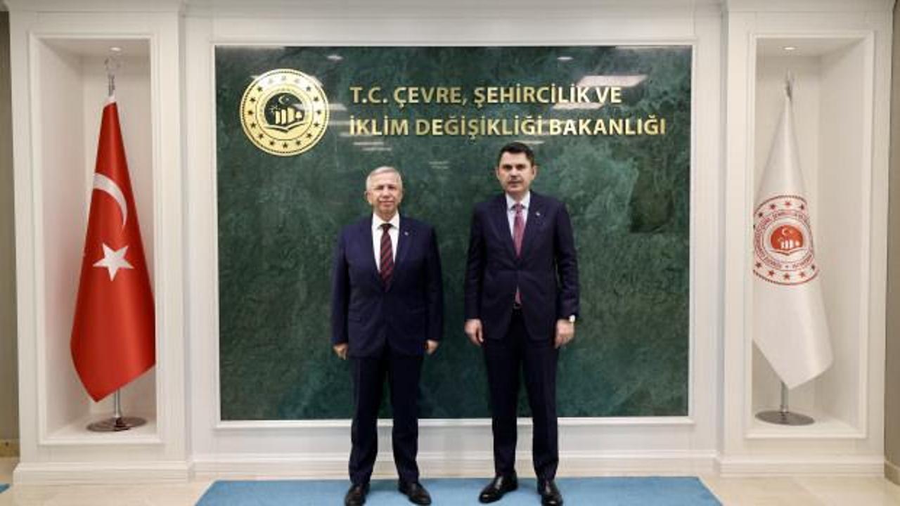 Bakan Kurum,  Mansur Yavaş’ı kabul etti! 'Ortak akılla çalışacağız'