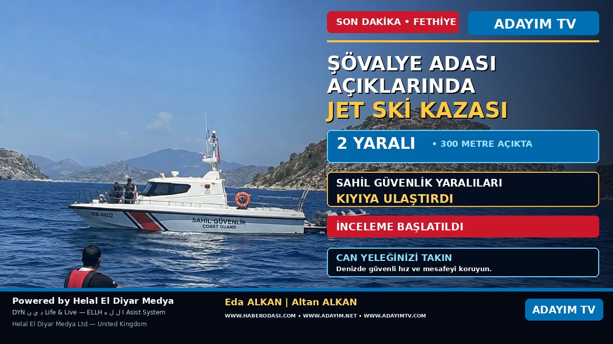 Muğla 🌊Fethiye Şövalye Adası Açıklarında Jet Ski Kazası