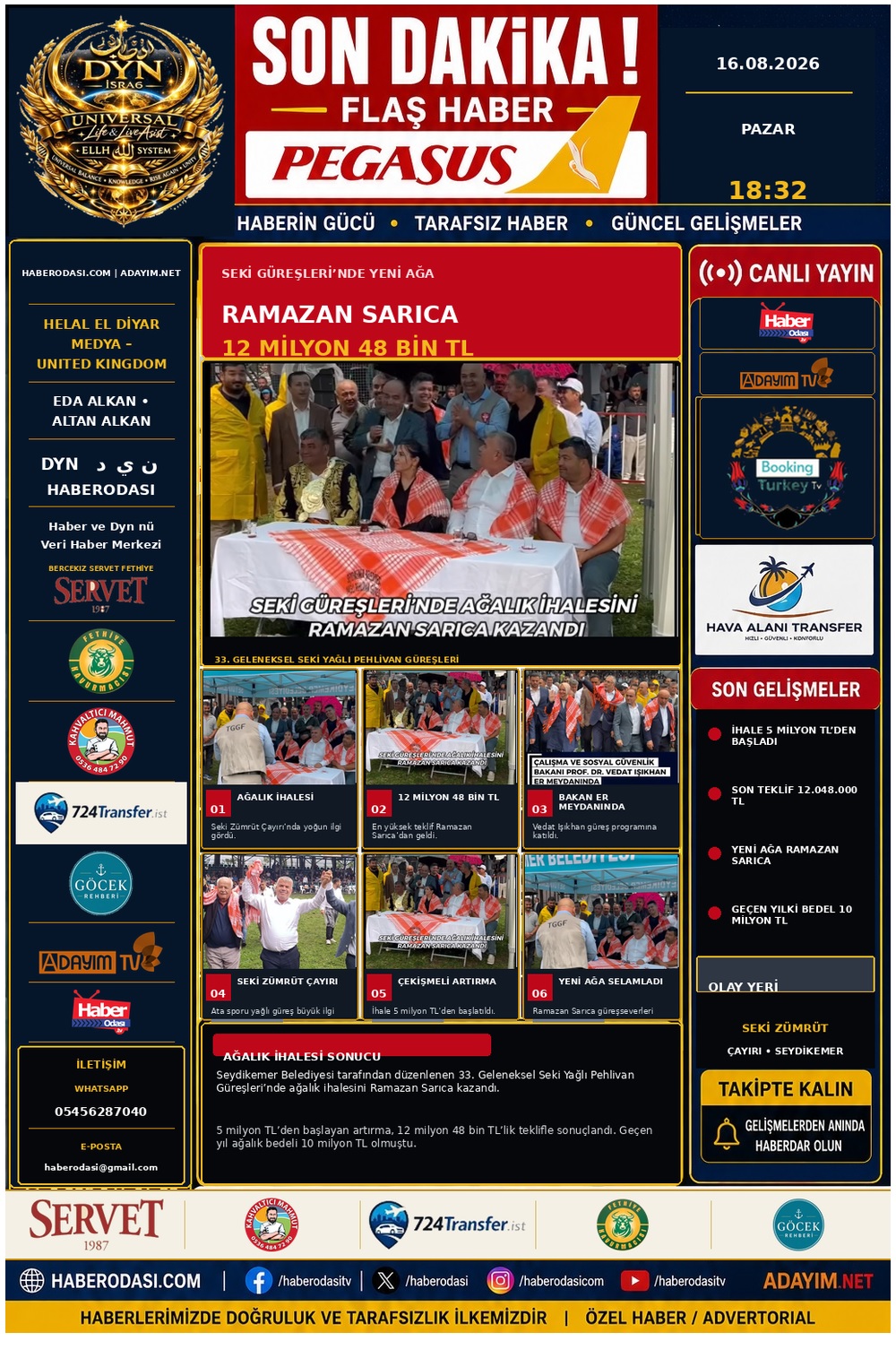 SON DAKİKA  12 Milyon 48 Bin TL ile Ramazan Sarıca Kazandı